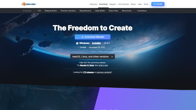 3DCGアプリBlenderではメモリ64GBが有効活用できます